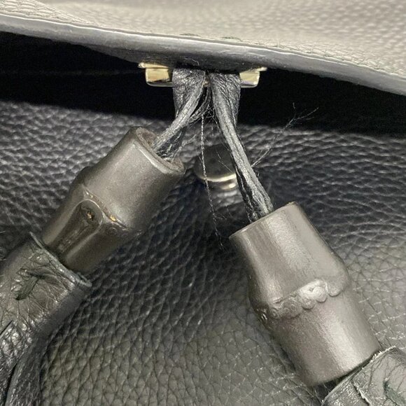 GUCCI Bamboo Daily 370826 Black Leather Shoulder Bag - Picture 13 of 15